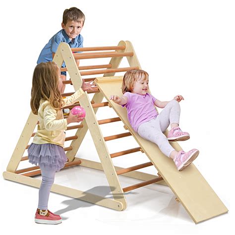 montessori slide|montessori climbing ladder.